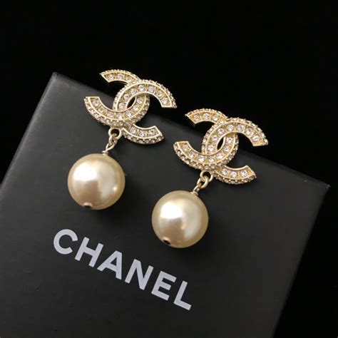 coco chanel diamond earrings|cost of chanel cc earrings.